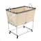 Steele Canvas Basket 4 BU Rectangle Elevated Truck Natural Canvas w/Black Vinyl - 2in Casters 92E4CNATVBLKM2S - alternate 1